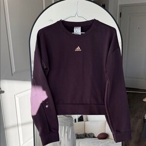 Adidas Plum Crewneck with Gold Logo